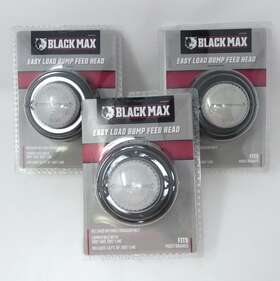 Black Max 810022399248 Lot Of 3 Easy Load Bump Feed Head Compatible With .080 Inch And .095 Line