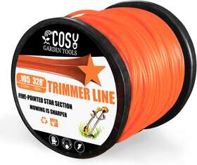 Cosy Garden Tools 726084841321 String Trimmer Line Commercial Grade Orange Pentagon Weed Eat