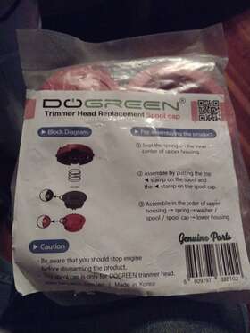 001-a Dogreen Trimmer Head Replacement Spool Cap 3pk