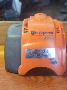 324hda55x Husqvarna 324l Trimmer Cylinder Cover Fan Shroud 537 31 13-01 Used Oem Orange