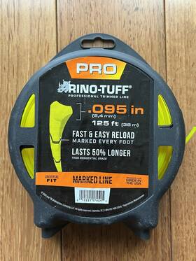 17451 Rino-tuff Pro Universal Fit .095 Yellow Trimmer Line 125ft Spool Length New