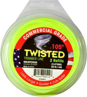 338803 Rotary Corporation 445002946919 Maxpower Premium Twisted Trimmer Line .105-inch 30-f