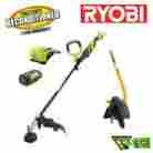 Zrry40222cmb Ry40222cmb Ryobi 40v Straight Shaft Li-ion Cordless Trimmer W Edger Attach Recon