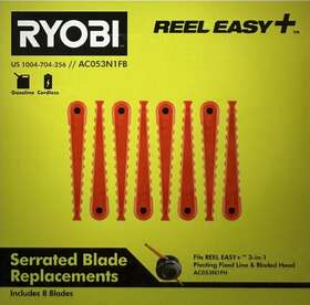 Ac053n1fb Ryobi Reel Easy Serrated Blade Replacements 8-pack New Free Shipping
