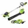 Stba40b210 Greenworks G-max 40v Cordless String Trimmer And Blower Combo Pack 841821023584