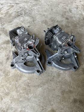 Stihl 4180-020-1207 Genuine Fs90/ Km90/ Fc90 Cylinder With Lower Casing -lot Of 2- Oem 38mm Bore