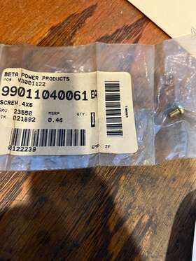 99011040061 Tanaka 99012050151 Screws Part #