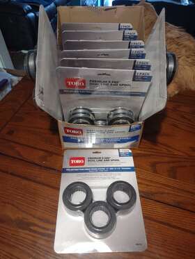 51821 Toro 021038886169 Qty9 New 3 Pack Genuine Premium .080 Inch Dual Line And Spool 51881 51834 51821 Toro 021038886169 Qty9 New 3 Pack Genuine Premium .080 Inch Dual Line And Spool 51881 51834