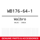 Wb176-64-1 Walbro Genuine Valve Check Part