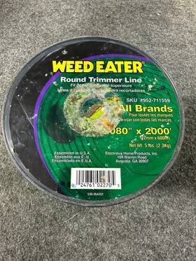 Weed Eater 024761022705 Weedeater Round Trimmer Line .080 X 1500 Ft Spool Used