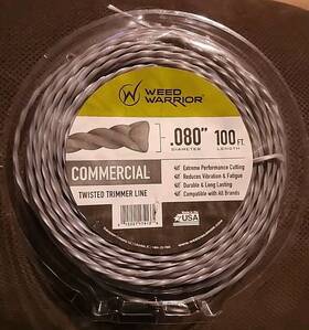 17410 Weed Warrior Commercial Twisted Trimmer Line String Usa .080 Inch X 100 Ft