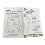 Black Decker B&d Vintage Model 8206 Nylon String Line Trimmer Manual Only. Fixed Price $7.99.