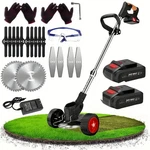 Cordless Lawn Trimmer Weed Wacker Mower Grass Edger With 2 Li-ion Batteries. Fixed Price $87.65.