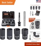 6 Pcs Lug Nut Removal Tool, 1/2-INCH Drive Impact Twist Socket Set & Bolt Extrac. Fixed Price $34.65.