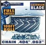 Holzfforma 100FT Roll .404 .063 Full Chisel Saw Chain Wagners. Fixed Price $300.00.