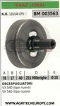 11014175 Clutch Bell Brush Cutter Kaaz VX540 SX540 New Type 78. Fixed Price $107.48.