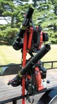 Jungle Jims Double Backpack Blower Holder Rack 2BH Landscape Trailer Mount. Fixed Price $138.99.
