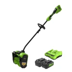 Greenworks 12 In 48V Snow Blower, Cordless, Comes With Batteries And Charger. Fixed Price $245.00.