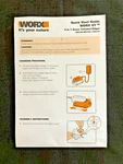 Worx Quick Start Guide For 3 In Trimmer/edger Models WG160, WG160.1, WG167. Fixed Price $9.99.