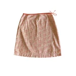 Cherokee Women's Floral A-line Mini Skirt Size 6 Coral Pink Cotton Lined Cottage. Fixed Price $19.99.