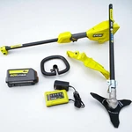 Ryobi 40V Expand-it 17.5" Trimmer Brush Cutter + Motor & Kit W/ 6AH Batter. Fixed Price $224.12.
