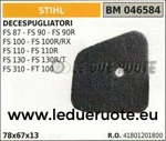 41801201800 Air Filter For Stihl Brush Cutter Fs 100RX 110R 130 78X67X13. Fixed Price $14.91.