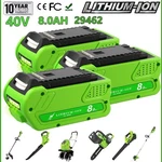 1-3PACK For Greenworks G-max Lithium 40V 8.0AH Battery 29472,29462,29252,20202. Fixed Price $45.89.