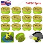 3-12PCS Premium Twisted Trimmer Line Spool For Ryobi AC80RL3 .080" 18V 24V 40V. Fixed Price $12.95.