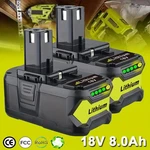 2X 1X 18V For Ryobi P108 Lithium Battery P104 P105 P102 P103 P107 P122 Cordless. Fixed Price $19.87.