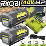 2X Battery & Charger For Ryobi 40V With Led Lithium-ion 40-VOLT OP406VNM OP40602. Fixed Price $62.00.