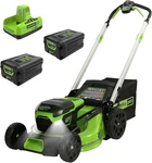 Greenworks 60V 21" Brushless (self-propelled) Cordless Lawn Mower, X 4.0AH Bat. Fixed Price $475.35.