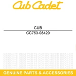 Cub Cadet 753-08420 Boom Assembly W/wires CGT400 Core CCT400. Fixed Price $52.95.