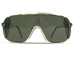 Vintage Bouton Safety Sunglasses Gold Frames With Green Lens Side Shields. Fixed Price $84.04.