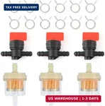 Motoku 1/4" Line Fuel Gas Filters Shut Cut Off Valves Clamps For Briggs & Str. Fixed Price $12.67.