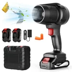 Cordless Air Jet Blower Compact Handheld Leaf Turbo Fan W/ Dual Batteries. Fixed Price $24.99.