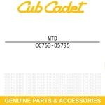 Mtd 753-05795 Tensioner Cable Assembly For Troy-bilt TBE515 TB515EC. Fixed Price $27.59.