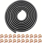 10FT 1/4" Fuel Line Hose With 20 Clamps For Lawn Mower & Small Engines. Fixed Price $11.99.
