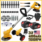 Cordless Weed Eater Electric Brush Cutter Lawn Edger Grass String Trimmer 4.0AH. Fixed Price $45.29.