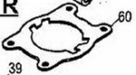 Cylinder Base Head Gasket 224022 Mcculloch Trimmer MC-9014-320001. Fixed Price $12.99.