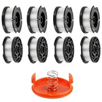 8 Pcs Weed Eater String Spools For Black And Decker Wacker Trimmer. Fixed Price $16.90.
