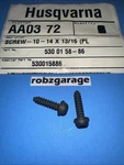 Genuine Husqvarna Jonsered Poulan Craftsman Screw 10-14 X 13/16 530015886 B75. Fixed Price $12.95.