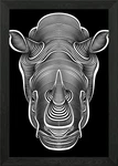Abstract Rhino Head - Line Art Framed Wall Poster Canvas Print Picture. Fixed Price $33.76.