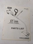 Homelite Illustrated Parts Catalog List Book Manual Trimmer ST-200 17435-A. Fixed Price $12.49.