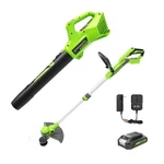 Greenworks 24V 12 Inch String Trimmer & Edger (2-IN-1) And Leaf Blower Combo Kit. Fixed Price $139.99.
