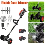Cordless Electric Lawn Mower Brush Cutter Edger Grass String Trimmer. Fixed Price $29.99.