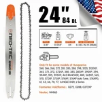 24" Chainsaw Bar Kit 3/8'' 0.058'' 84DL For Husqvarna G372XP NH872. Fixed Price $69.99.