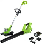 Greenworks 24V Cordless String Trimmer And Blower Combo, 2AH Battery & Charger. Fixed Price $199.99.