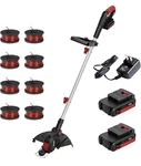 Mzk 20V 12" Cordless Grass Trimmer & Edger W/ Batteries + 8 Spools. Fixed Price $63.75.