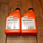 Stihl (2) 5 Gal High Performance 2-CYCLE Engine Oil 12.8 Fl Oz Genuine Oem. Fixed Price $21.80.