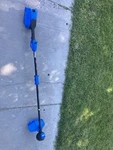 Kobalt 40V Max Brushless Cordless String Trimmer Blue Black Plastic Battery. Fixed Price $60.00.